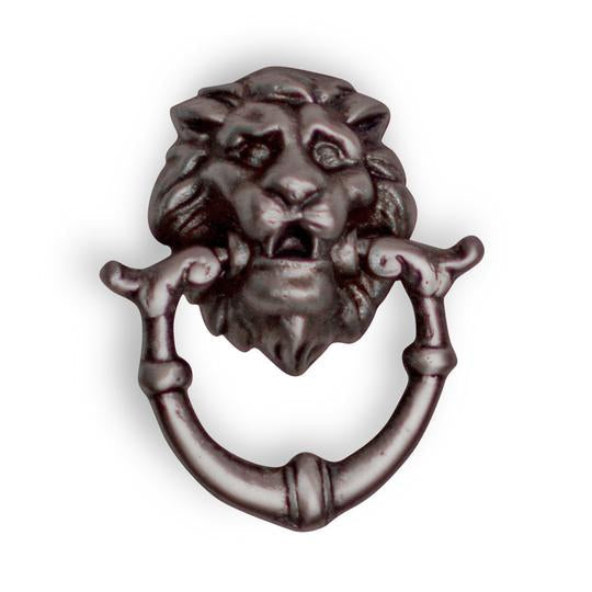 2 4/5 Inch Solid Brass Lion Drop Drawer Ring Pull