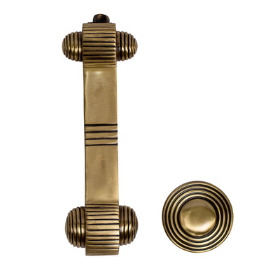 7 Inch Solid Brass Jefferson Door Knocker (Several Finish Options)