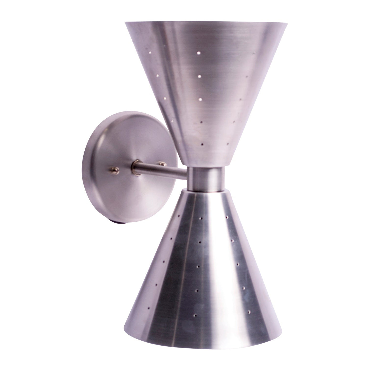 13 Inch Art Deco Double Cone Aluminum Wall Sconce