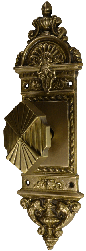 European Door Set With Art Deco Fanfare Knob