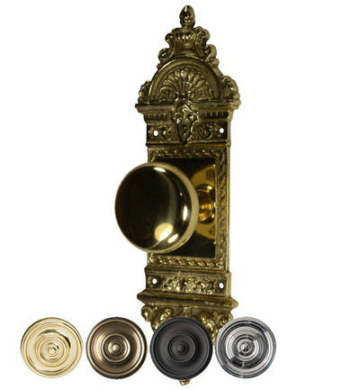 European Door Set With Round Brass Knob