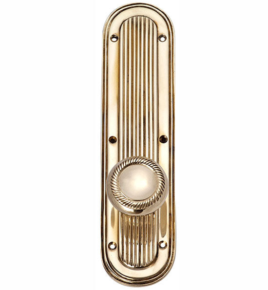 Solid Brass Georgian Roped Door Knob Set