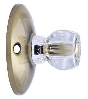 Art Deco Style Clear Glass Robe Hook