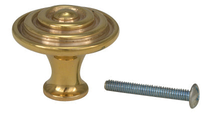 Solid Brass Concentric Circle Cabinet & Furniture Knob