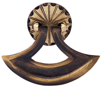 4 Inch Solid Brass Curved Drop Pull