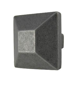 Pewter Mission Style Square Cabinet & Furniture Knob in a Black Finish
