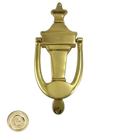 6 3/4 Inch Solid Brass Traditional Door Knocker