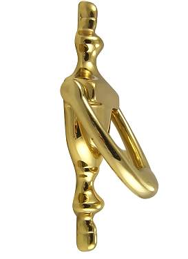 5 7/8 Inch Solid Brass Traditional Door Knocker in Polished Brass
