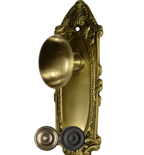 Largo Design Solid Brass Egg Style Door Knob Set