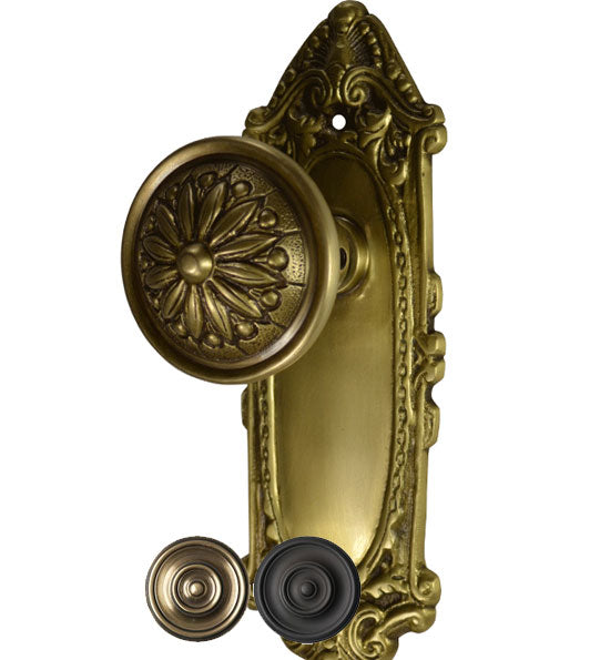 Solid Brass Largo Design Provincial Style Door Knob Set