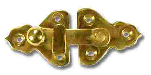 Solid Brass Right Hand Hoosier or Ice Box Cabinet Latch and Strike