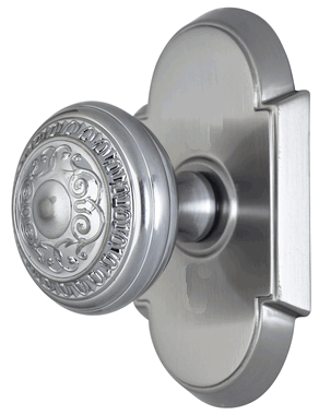 2 Inch Egg and Dart Door Knob With Arched Rosette