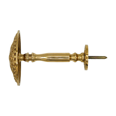 Solid Brass Baroque Style Curtain Tie Back (Polished Brass Finish)