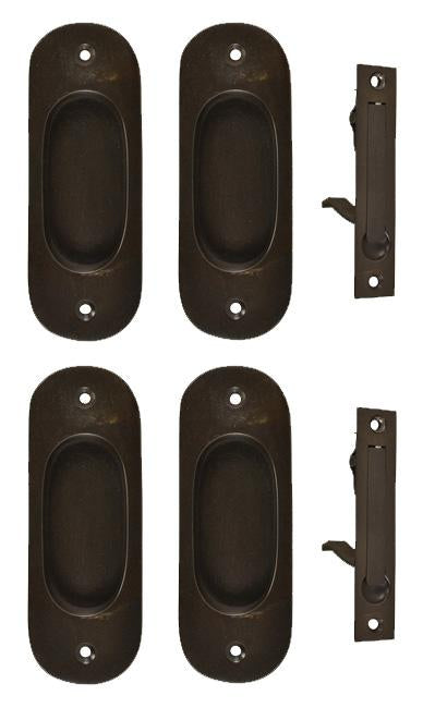 Traditional Oval Pattern Pocket Passage Style Door Set