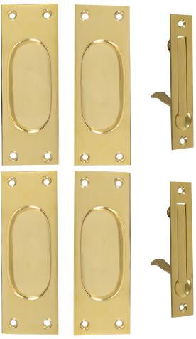 New Traditional Square Pattern Pocket Passage Style Door Set
