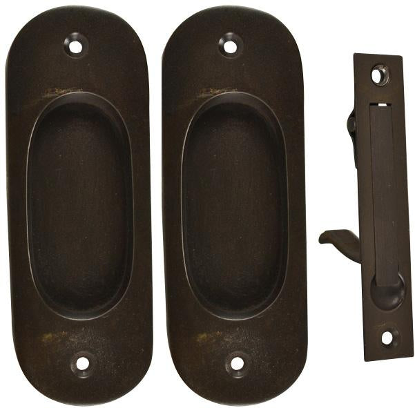 Traditional Oval Pattern Pocket Passage Style Door Set