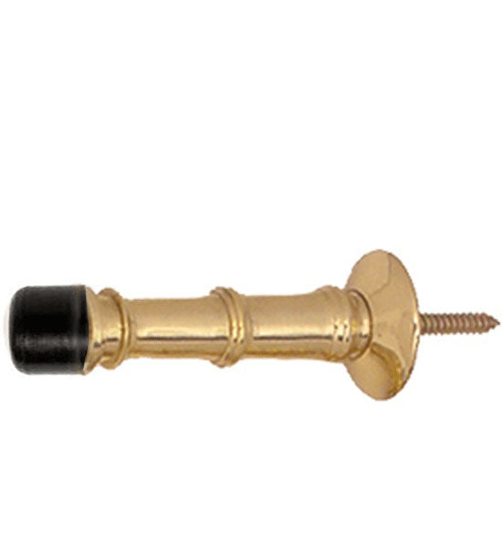 4 Inch Traditional Solid Brass Door Stop in Several Finishes