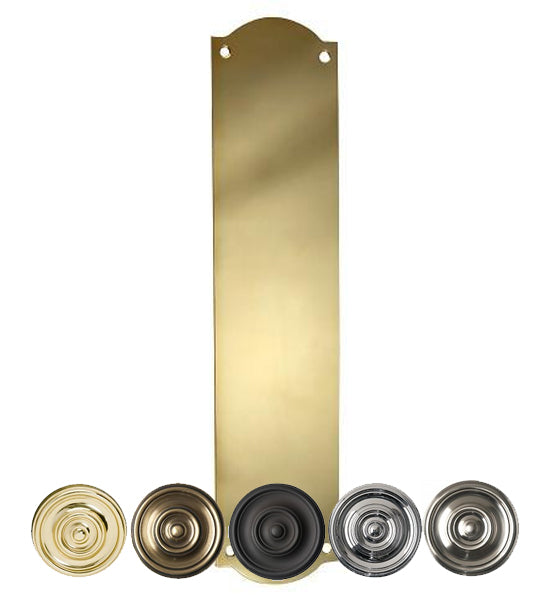 12 Inch Solid Brass Oval Push Plate in Several Finishes