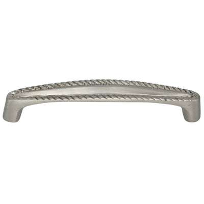 3 Inch C-to-C Brass Georgian Roped Style Pull (Brushed Nickel Finish)