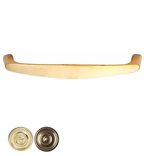 5 1/2 Inch Overall (5 Inch c-c) Traditional Solid Brass Pull