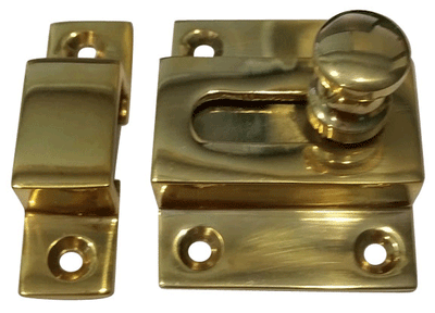 2 1/4 Inch Solid Brass Cabinet Latch With Round Turn Piece