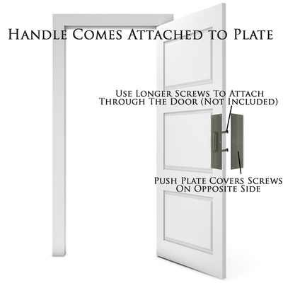 18 Inch Craftsman Style Door Pull & Push Plate Set