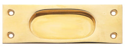 5 Inch Solid Brass Traditional Style Rectangular Pocket Door or Window Pull (Several Finishes Available)
