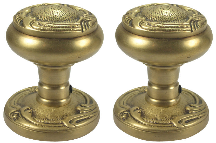 Solid Brass Lafayette Swirl Style Round Knob Set