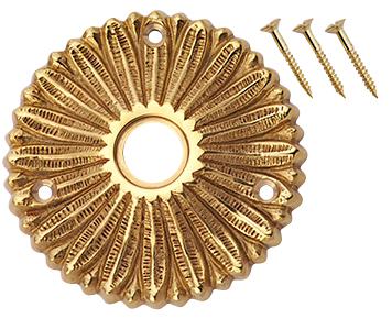 Set of Solid Brass Provincial Style Rosettes