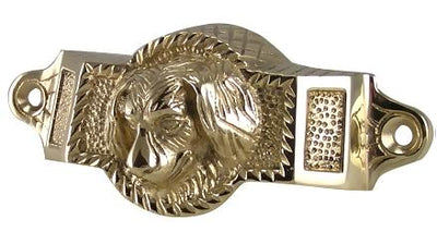 4 Inch Overall Solid Brass Golden Retriever Rectangular Cup Pull