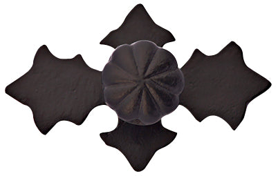 Wide Solid Iron Cross Pattern Cabinet & Furniture Knob