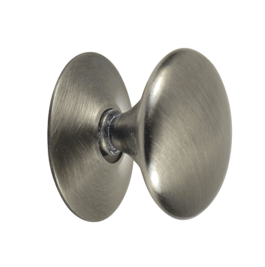 Solid Brass Traditional Round Cabinet & Furniture Knob with Backplate