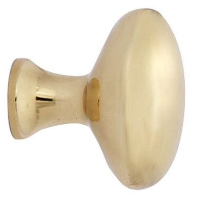 Large & Heavy Traditional Solid Brass Egg Cabinet Knob
