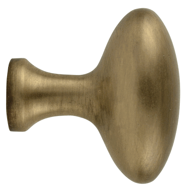 Large & Heavy Traditional Solid Brass Egg Cabinet Knob