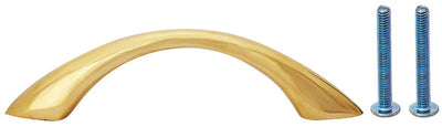 Solid Brass Curved Traditional Cabinet & Furniture Pull