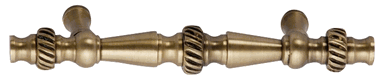5 Inch Overall (3 Inch c-c) Solid Brass Georgian Roped Style Pull