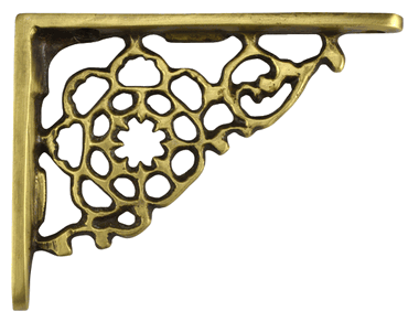 4 Inch Solid Brass Star Shape Shelf Bracket