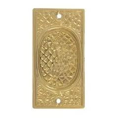 Craftsman Solid Brass Pocket Door Pull (Polished Brass Finish)