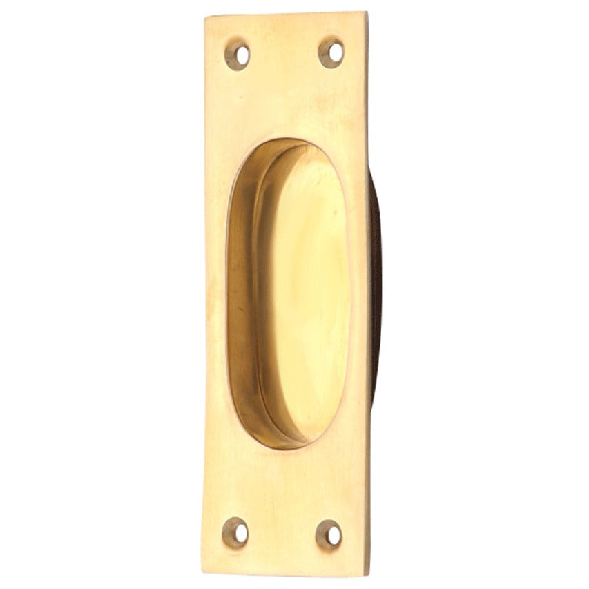 5 Inch Solid Brass Traditional Style Rectangular Pocket Door or Window Pull (Several Finishes Available)