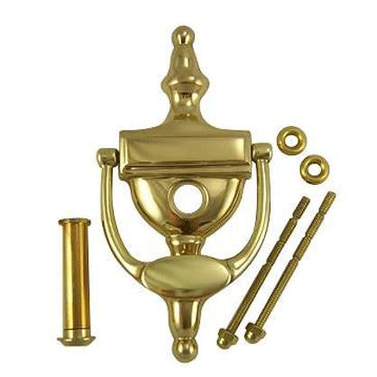 6 Inch (3 3/4 Inch c-c) Solid Brass Traditional Door Knocker