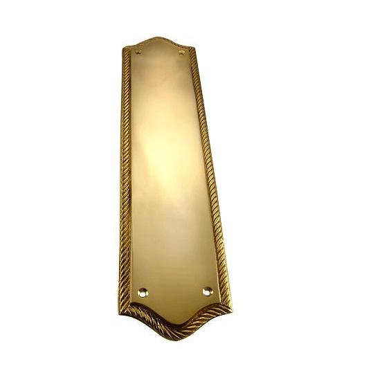 12 Inch Georgian Oval Roped Style Door Push Plate (Several Finish Options)