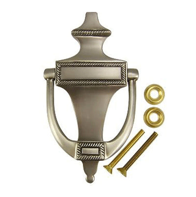 6 1/2 Inch (4 1/4 Inch c-c) Georgian Brass Door Knocker (Polished Brass Finish)