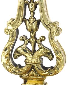 9 Inch French Empire Style Lost Wax Cast Door Knocker
