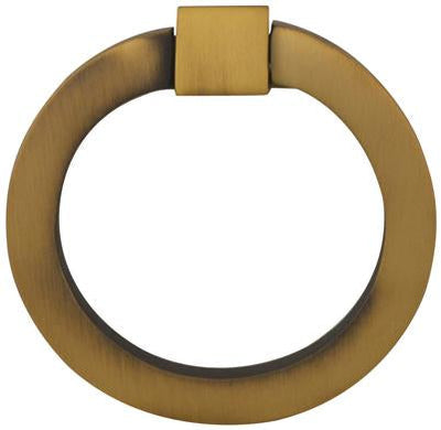 2 1/2 Inch Mission Style Solid Brass Drawer Ring Pull