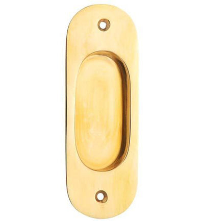 5 Inch Solid Brass Traditional Style Oval Pocket Door Pull