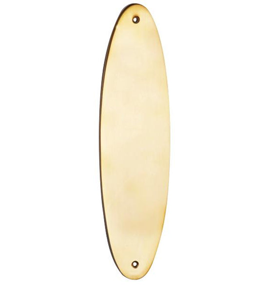 11 Inch Solid Brass Oval Push Plate in Several Finishes