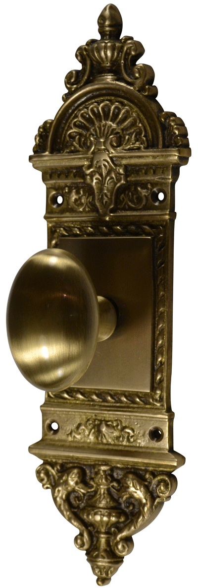 European Door Set With Brass Egg Style Knob