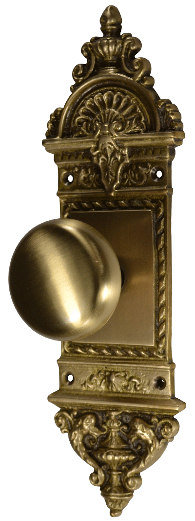 European Door Set With Round Brass Knob