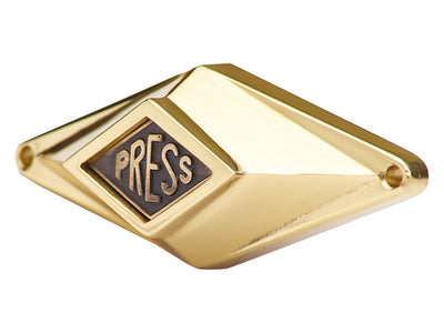 3 1/4 Inch Solid Brass Art Deco Diamond Doorbell