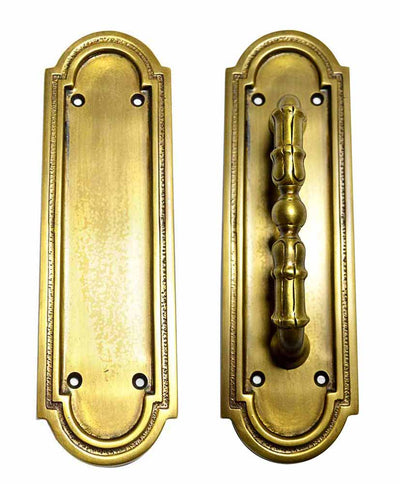 8 3/8 Inch Solid Brass Arched Style Push And Pull Plate (Several Finishes Available)